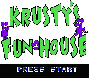 Krusty's Fun House (USA) screen shot title